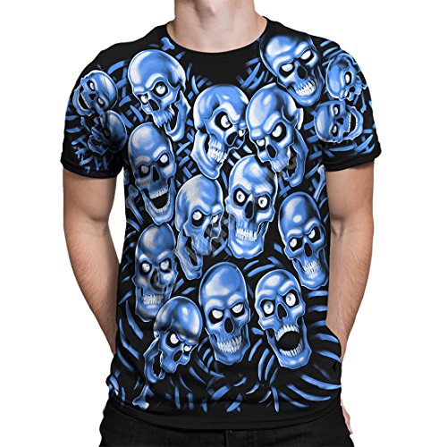 Amazon.com: Liquid Blue unisex adult Skull Pile Blue Fantasy All