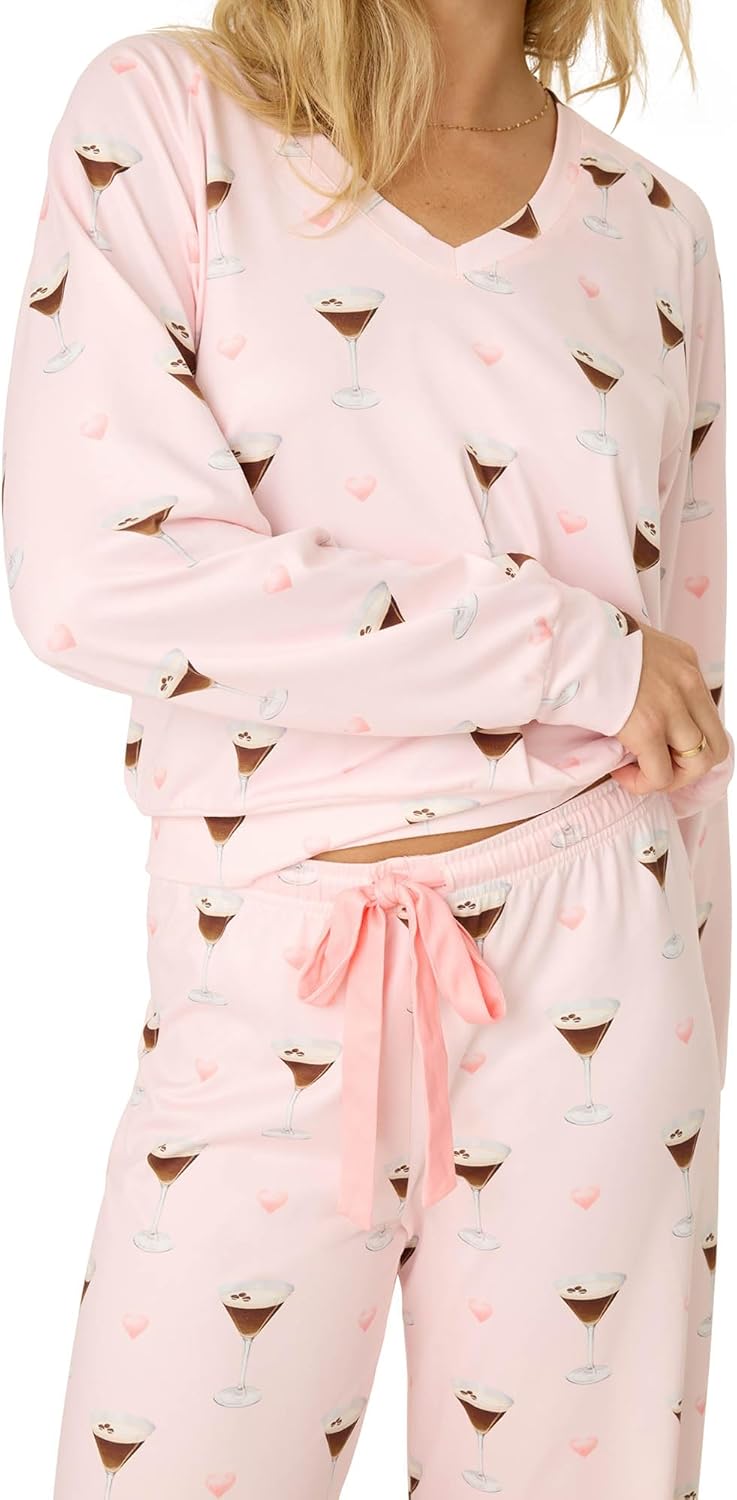 PJ Salvage womens [Amazon Exclusive] Cloud Jersey Open-bottom Pajama 2-piece Pj Set - Image 8
