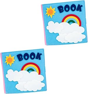TOYANDONA 2 Peças Livro De Feltro Infantil Livro De Atividades De Feltro Livros De Chá De Bebê Livros Montessori Brinquedos Sensoriais Montessori Livro Ocupado Brinquedos De Animais Livro