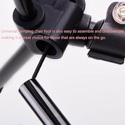 Miniatura 2 de Silla de camping universal, reposapiés plegable acoplable, reposapiés plegable para exteriores, para jardinería, pesca, playa, senderismo
