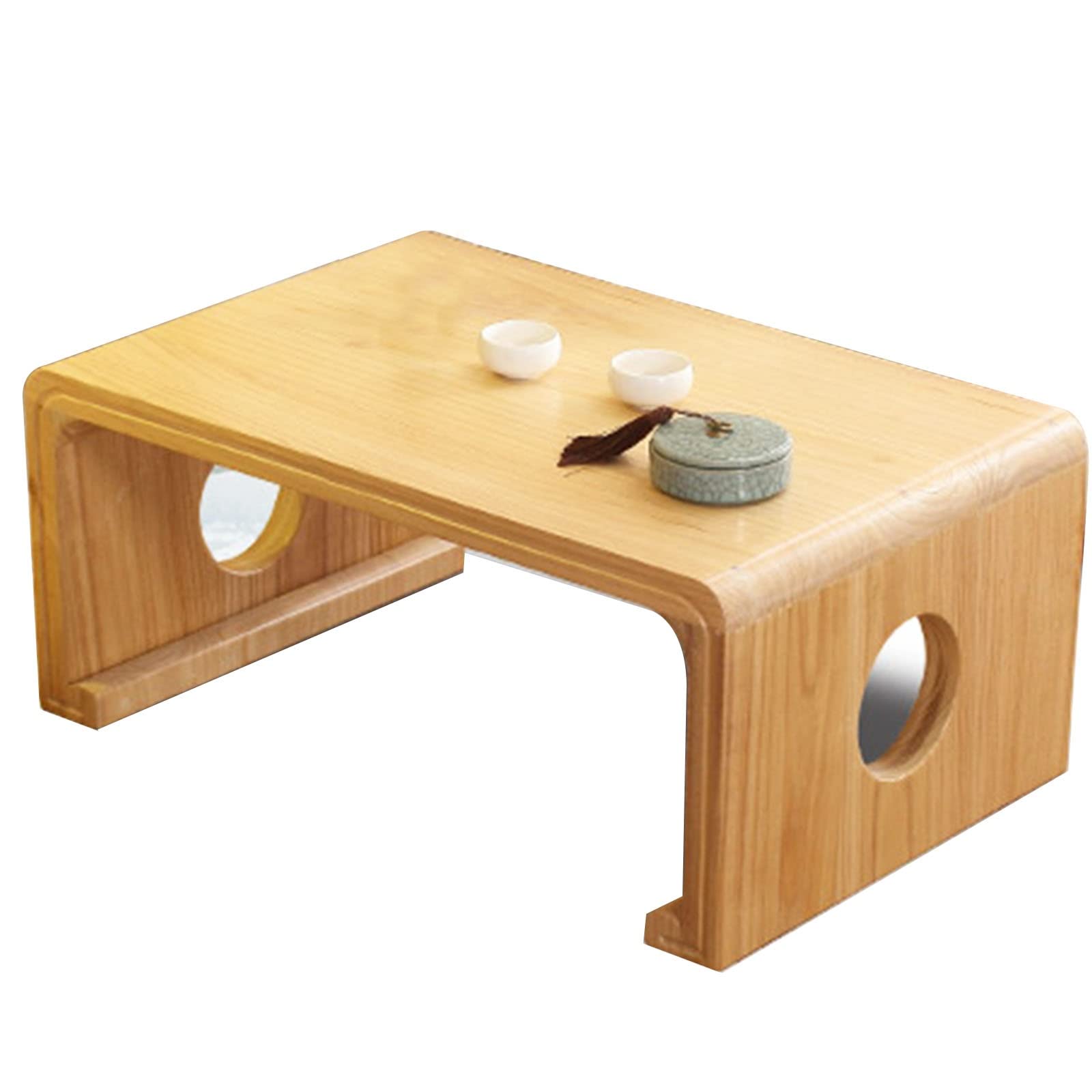 Table basse en bois de paulownia couleur naturelle dimensions 70x45x30 cm