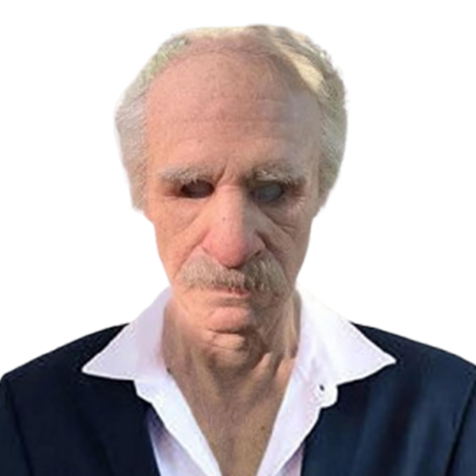 Máscara Realista de Anciano - Máscaras de Rostro Humano - Accesorio de Disfraz con Pelo y Barba Blancos para Fiestas de Máscaras Espectáculos Teatro Reuniones Familiares Festivales Celebraciones