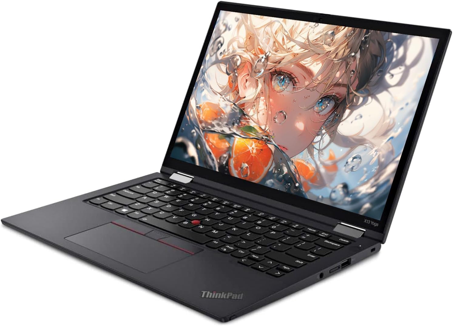 Lenovo Thinkpad X13 Yoga Ordinateur Portable 2in1, 13,3 Pouces PC, Processeur Intel Core i7-10610u, 16 Go de RAM, 512 Go SSD, HDMI, Clavier QWERTY, Windows 11 Pro (Rénové)