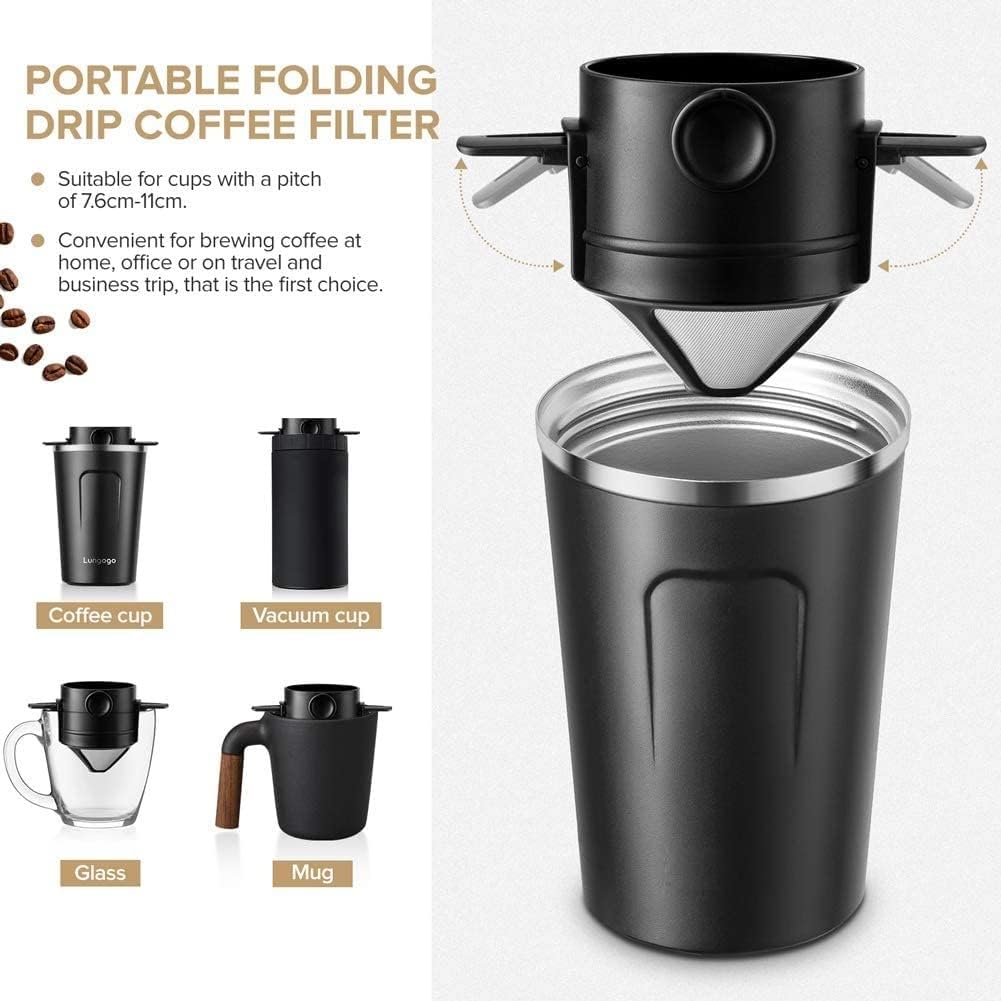 Koffiefilter, herbruikbaar, roestvrij staal, permanent handfilter
