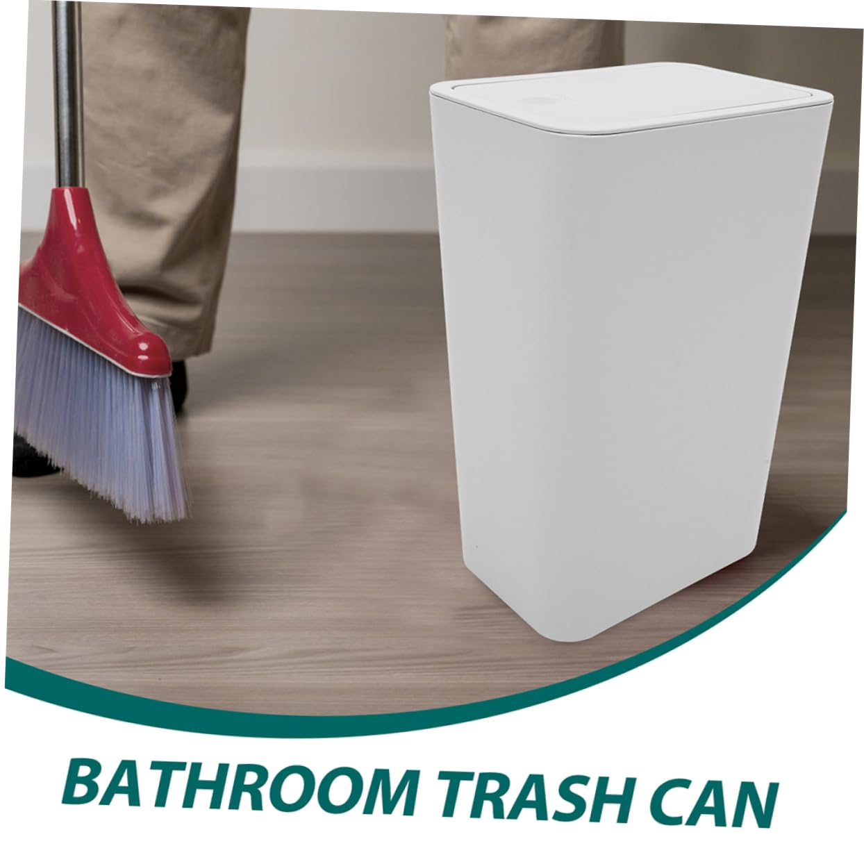 DECHOUS Pattumiera Con Coperchio Pressione Cestino Piccolo in Resistente e Pratico Per Cucina Bagno e Camera Da Letto