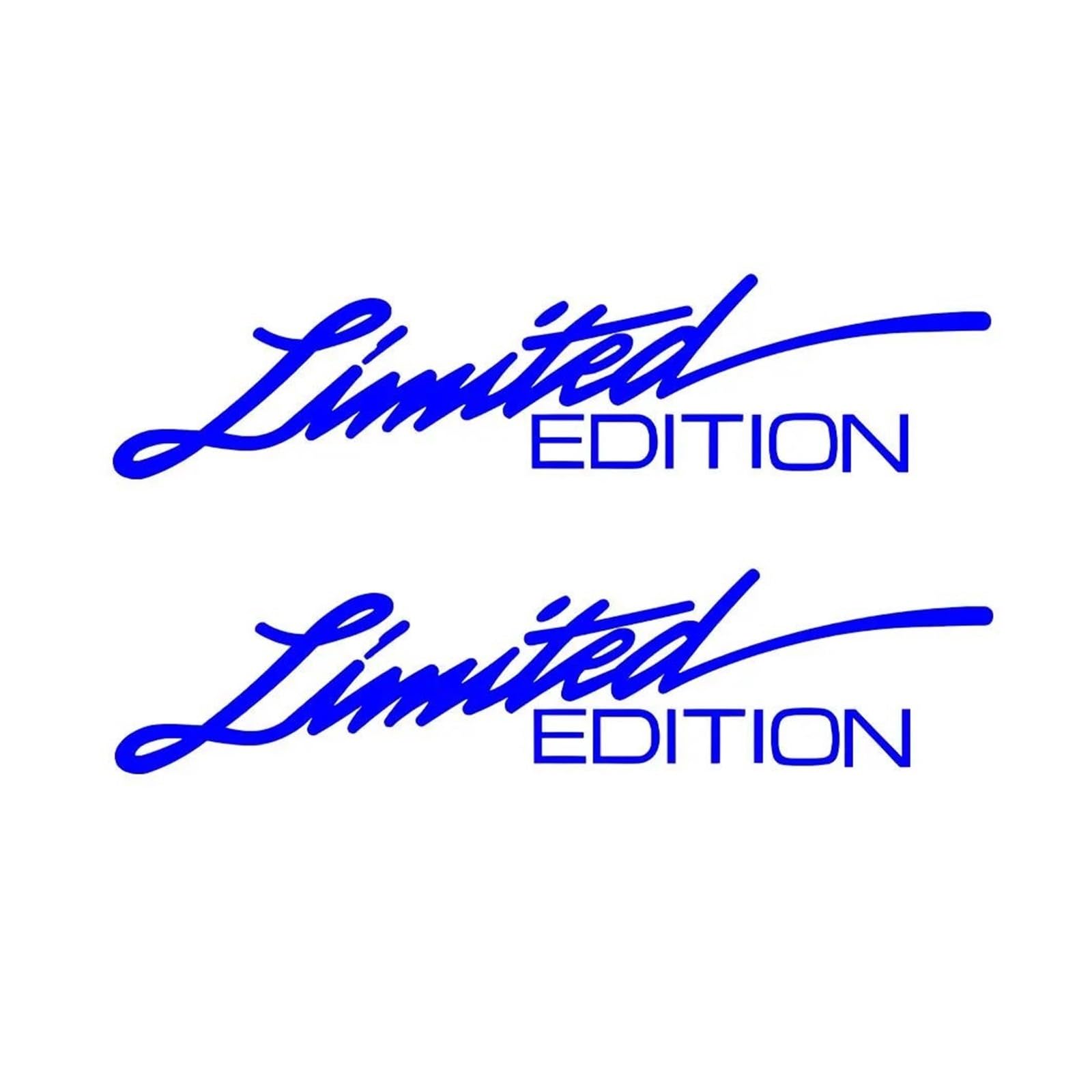 Decoration 2PCS Limited Edition Glow Stickers Waterproof Decal Reflective(Blue)