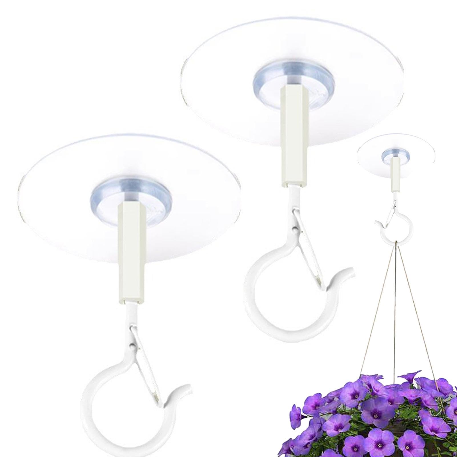 Supporto Piante Sospese Ganci Da Soffitto Autoadesivi Forti - Senza Foratura Per Piante, Luci E Decorazioni Sospensioni Senza Fori
