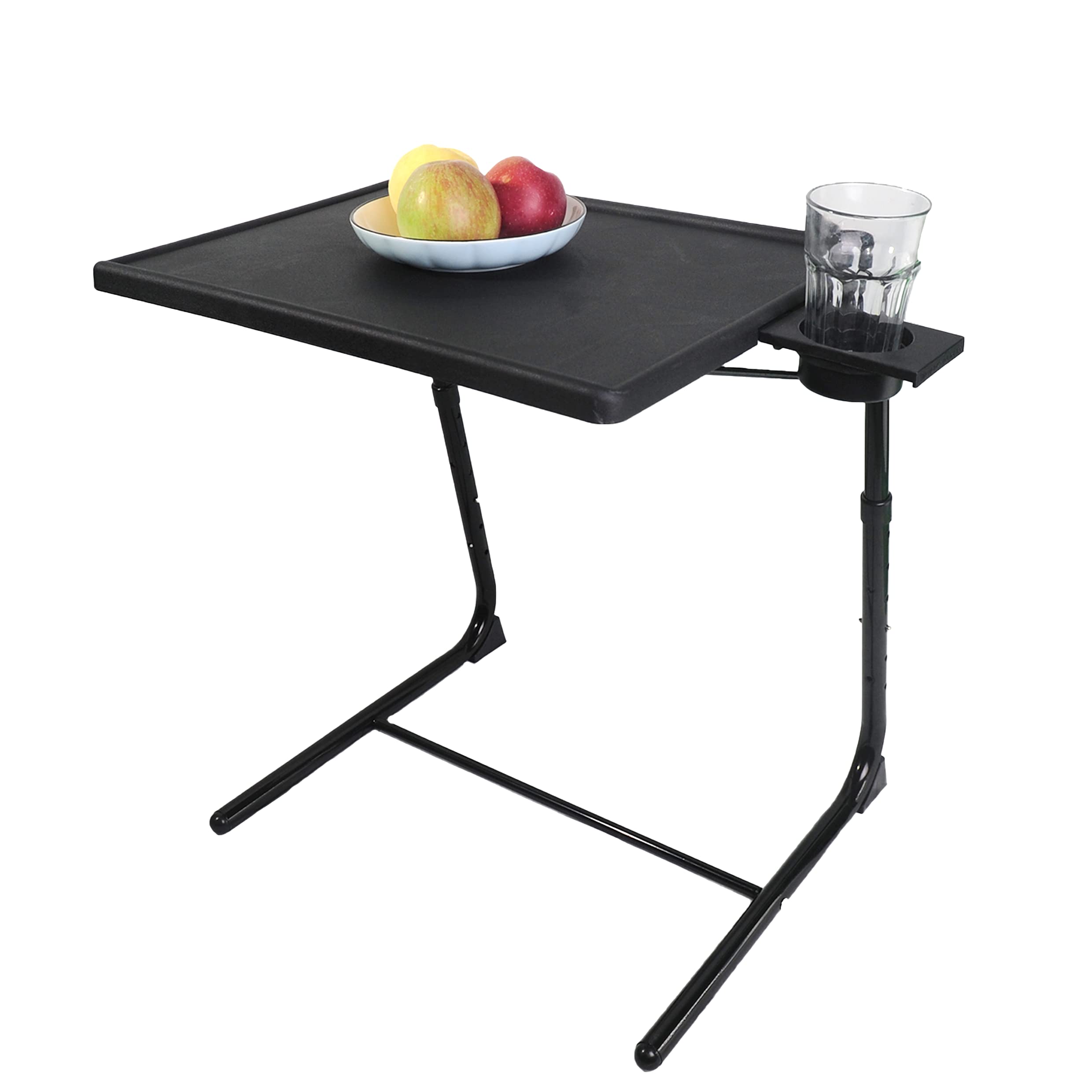 Adjustable TV Tray Table Multifunction Comfortable Folding Table TV Dinner Tray on Bed & Sofa with 6 Height & 3 Tilt Angle Adjustments for Eating & Reading