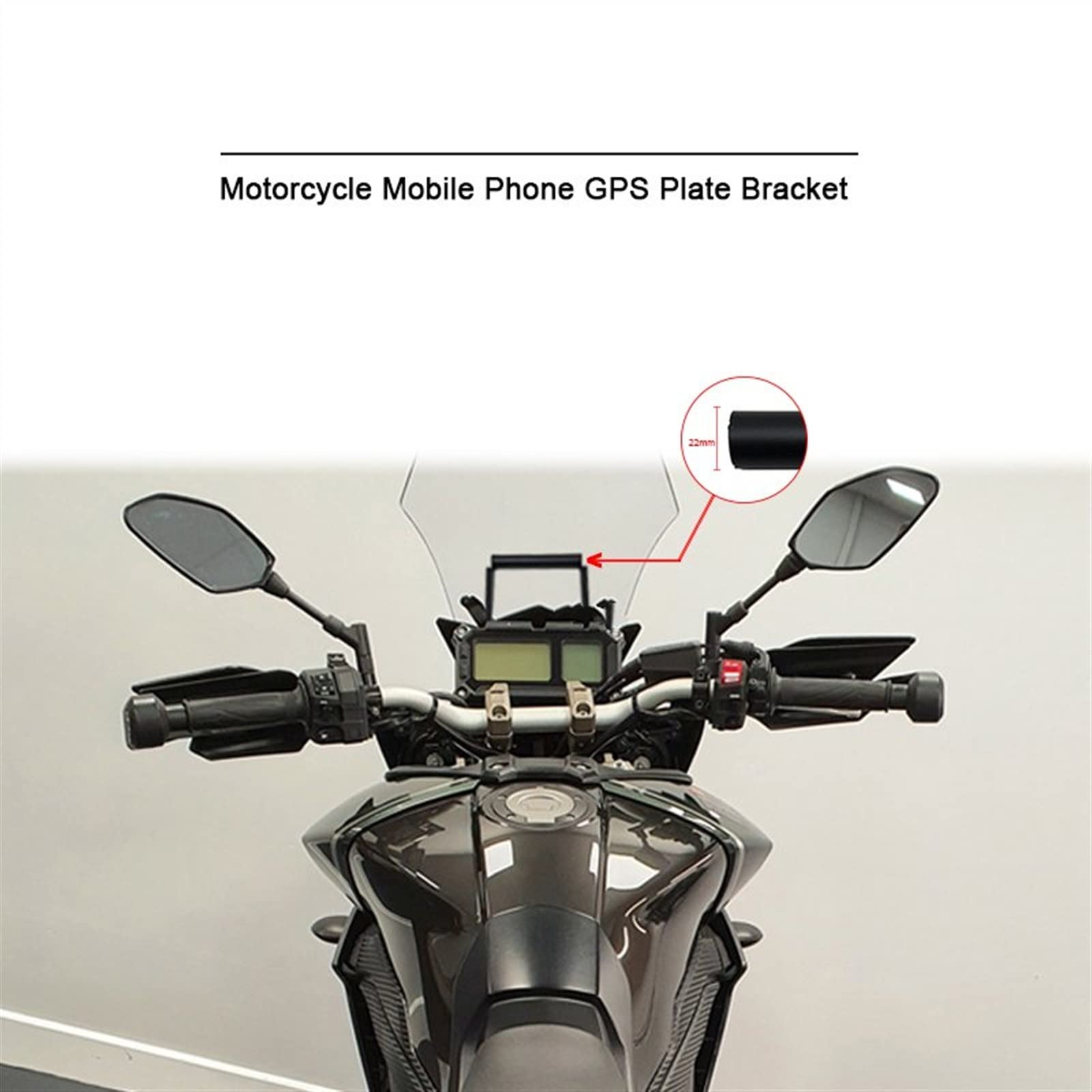 Compatible ConYamaha FJ-09 2016 2017 Soporte para Teléfono A Prueba De Golpes para Motocicleta Soporte para Teléfono Inteligente con Soporte De Navegación Soporte GPS teléfono