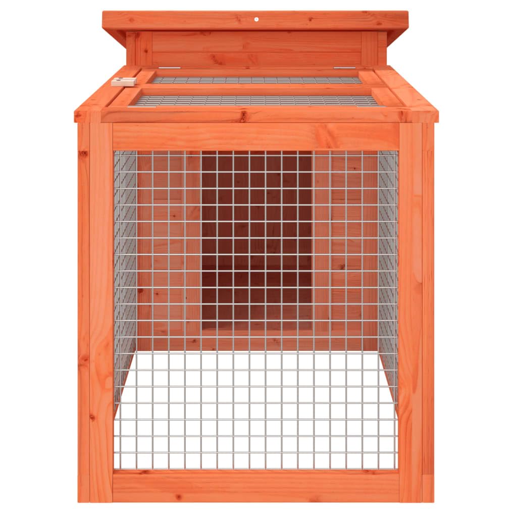 ZEYUAN Conejera de Madera Maciza de Pino marrón 100,5x54x55 cm, Jaula Cobaya, Jaulas para Conejos, Jaula Hamster, Casa Conejo, Casita Conejo, Nido Conejo