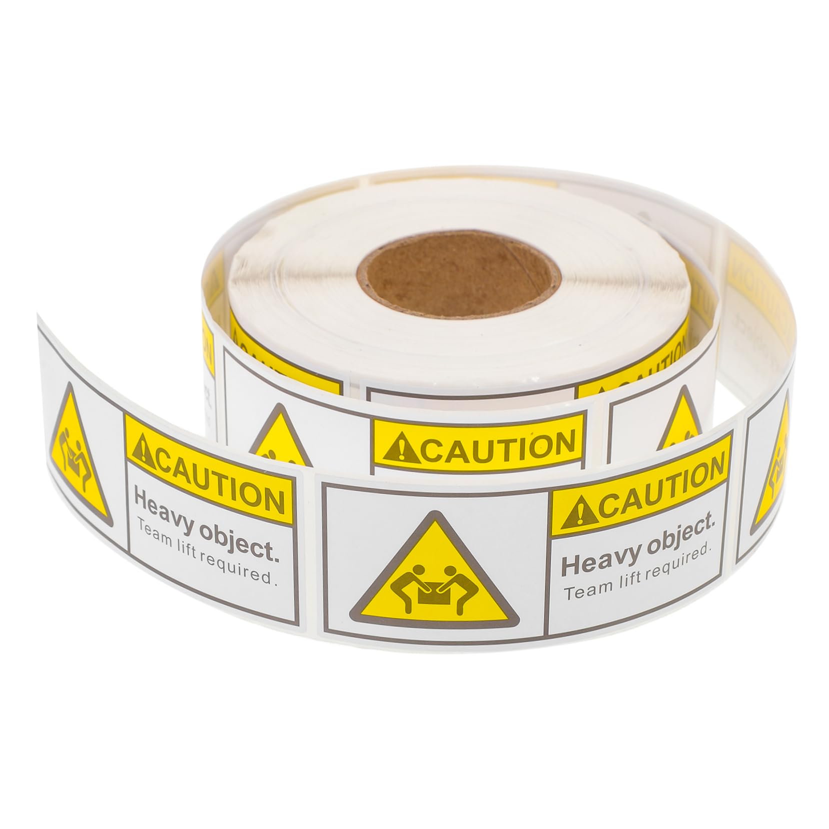 PRETYZOOM 4 Rouleaux Étiquettes Adhésives Avertissant des Objets Lourds Autocollants de Levage Équipe pour Expédition Étiquettes par Rouleau pour Logistique Gestion Entrepôt