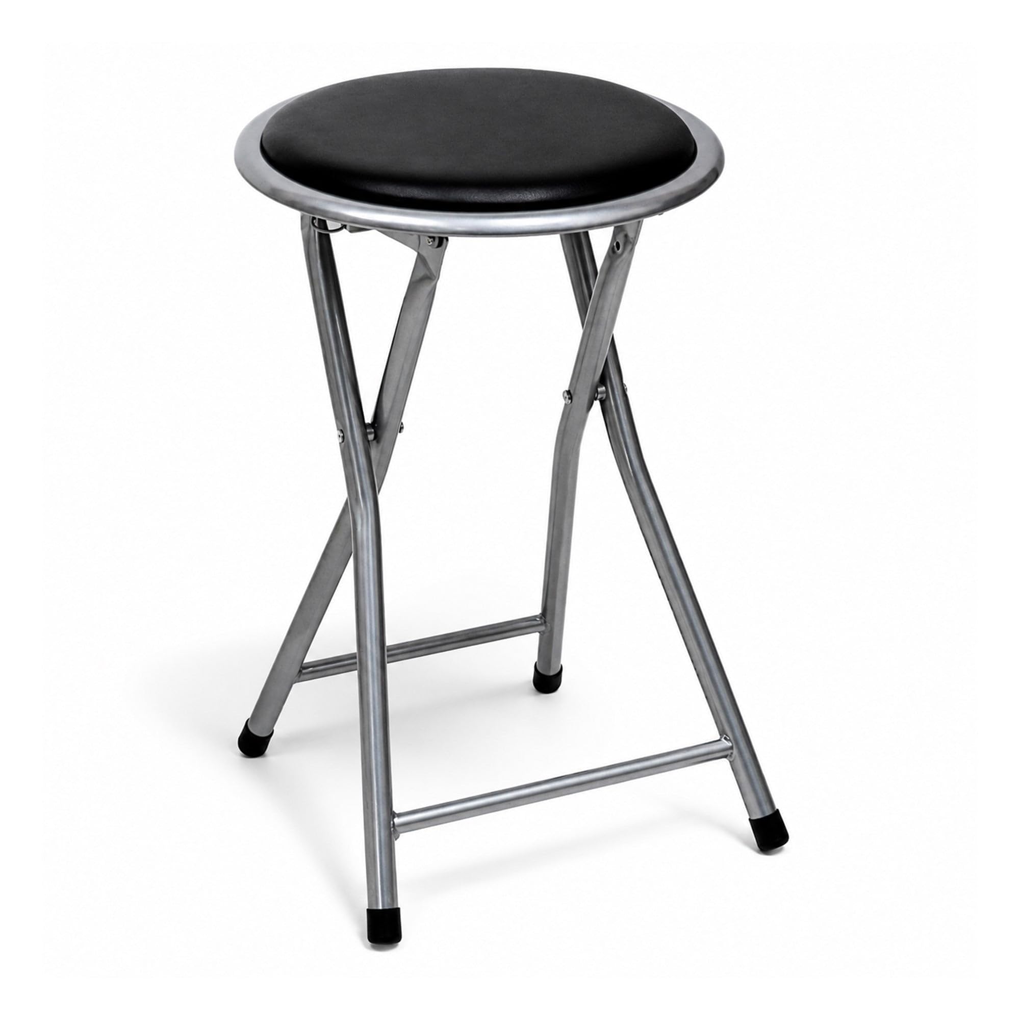 Oypla Black Padded Folding Breakfast Kitchen Bar Stool Seat