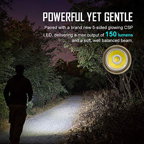 Olight I1R 2 Eos 150 Lumens Tiny Rechargeable Keychain Flashlight Edc Mini Led Keyring Light With Built-In Battery For Camping Hiking Dog Walking Etc (Desert Tan) #TOP2