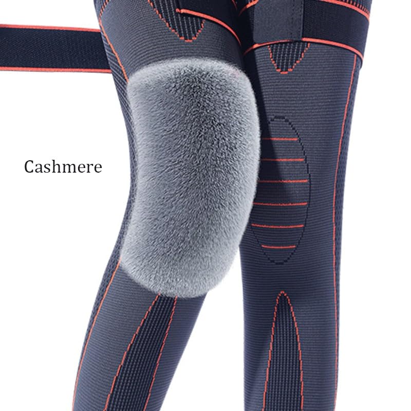 Anti Slip Knee Protection Warmth for Men Women in Winter Thickened Fleece Leg Guard Long Sleeves