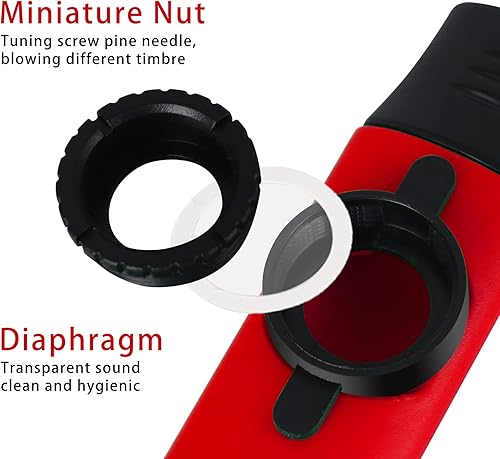 Miniatura 17 de RANMING Kazoo con 6 cañas adicionales cada una, instrumentos musicales coloridos para aula, fiestas y principiantes, actividad de grupo divertida