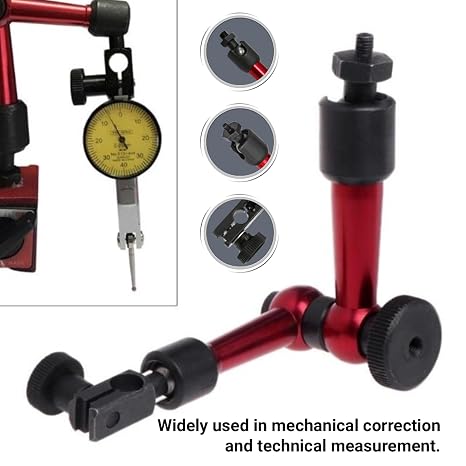 Magnetic Base Holder for Test Indicator M5 Thread Universal Flexible Arm Stand for Dial Indicator