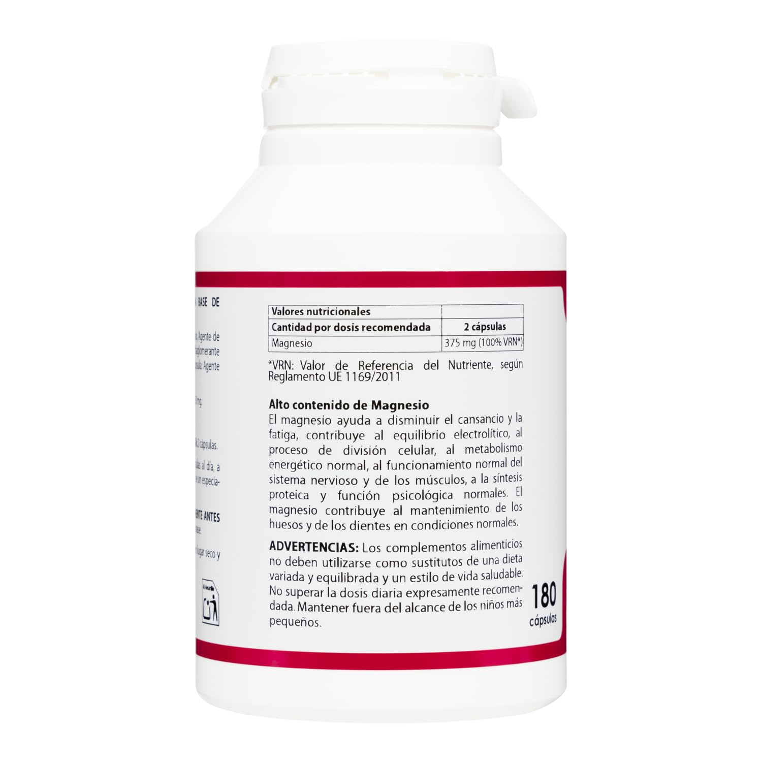Equisalud - Holomega Malato de Magnesio 180 Cápsulas - Alta Biodisponiblidad, Favorece el Tránsito Intestinal y el Alivio de la Sensibilidad - Con Ácido Málico