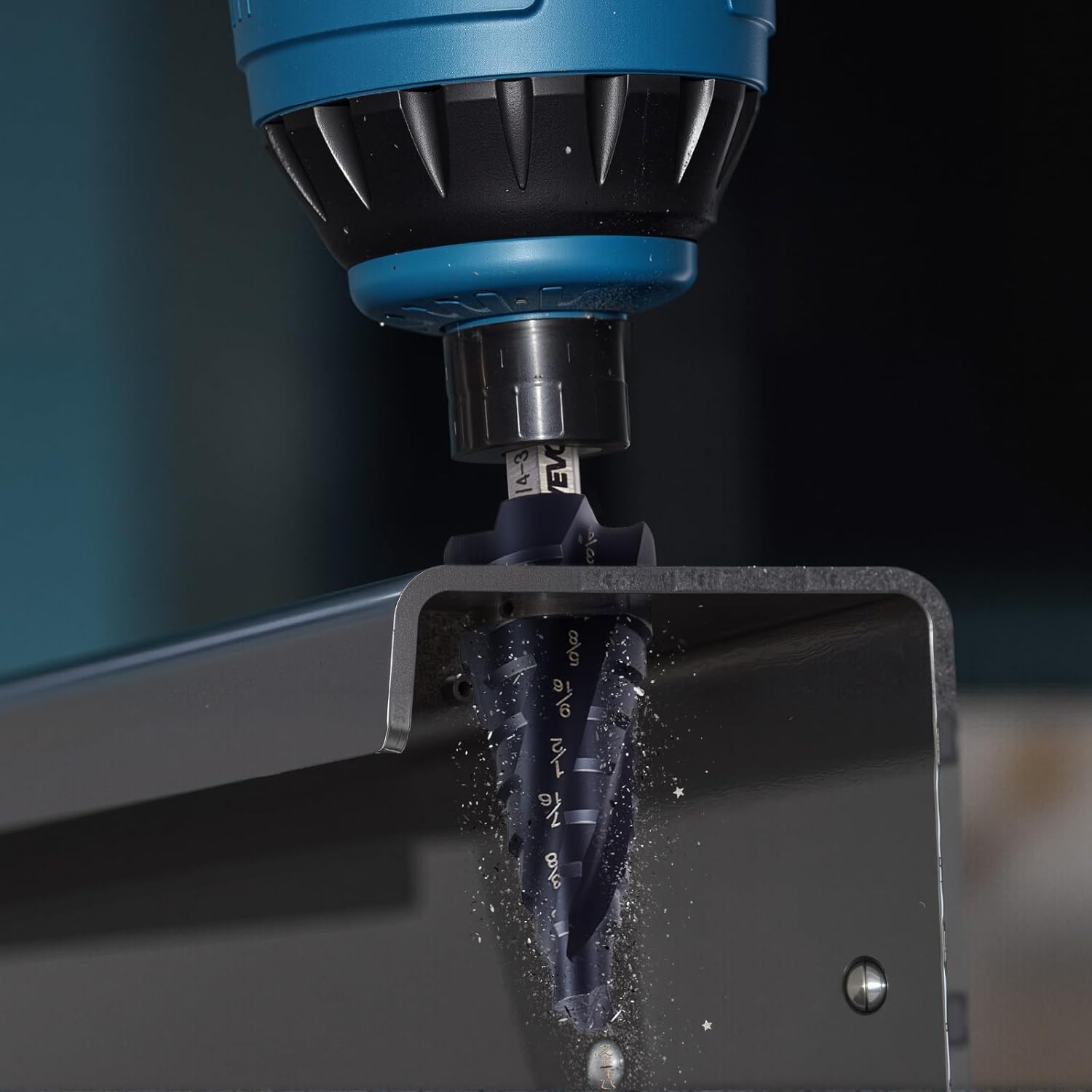 VEVOR Step Drill Bit Set, 1/8-7/8 inch, 3 Pieces Step Drill Bits, 1/4 inch Hex Shank, TiAlN Coating Cobalt HSS High Speed Steel, for Metal, Stainless Steel, Aluminum, Wood, Plastic, Fiberglass