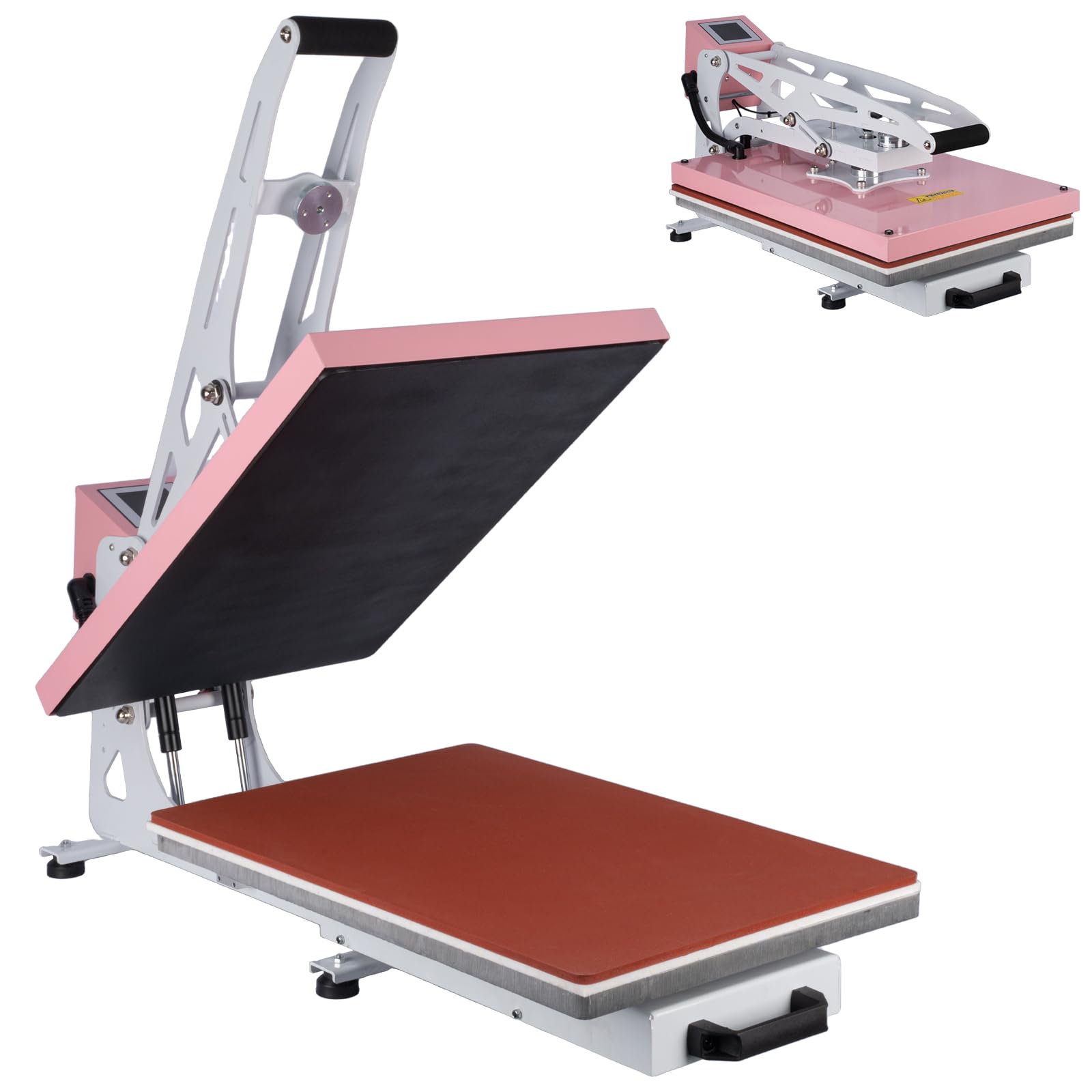 Heat Press Machine for T-Shirts: 2025 Upgraded 16x24 Auto Open Heat Press Slide-Out,Heated Surface with Teflon Non-Stick Coating,110V, 2000W, for DTF Sublimation on Tshirts, Bags, Cushion and More