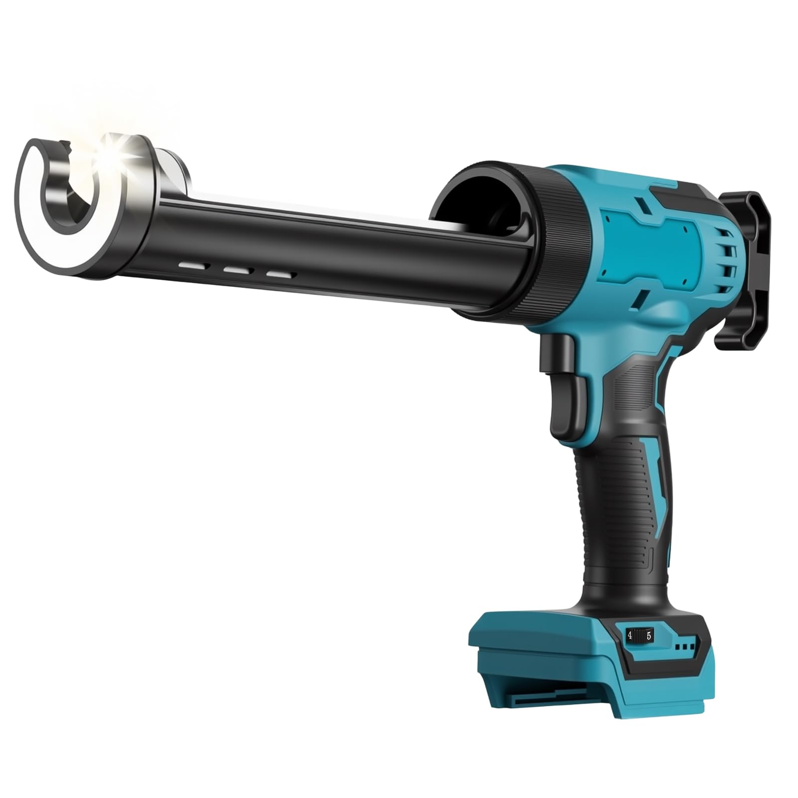 Electric Caulking Gun Compatible with Makita 18V, Electric Silicone Sealant Gun Applicator for 300ml Cartridges, 6 Adjustable Speed, Battery Indicator, Digital Display, No-Drip Sealing Installation