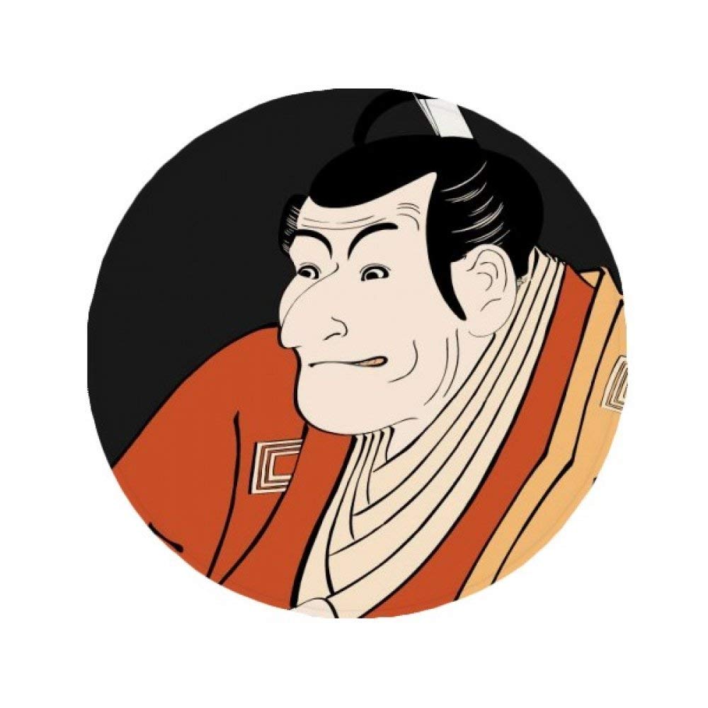 Tapis ukiyoe style japonais en polyester filé multicolore de haute qualité