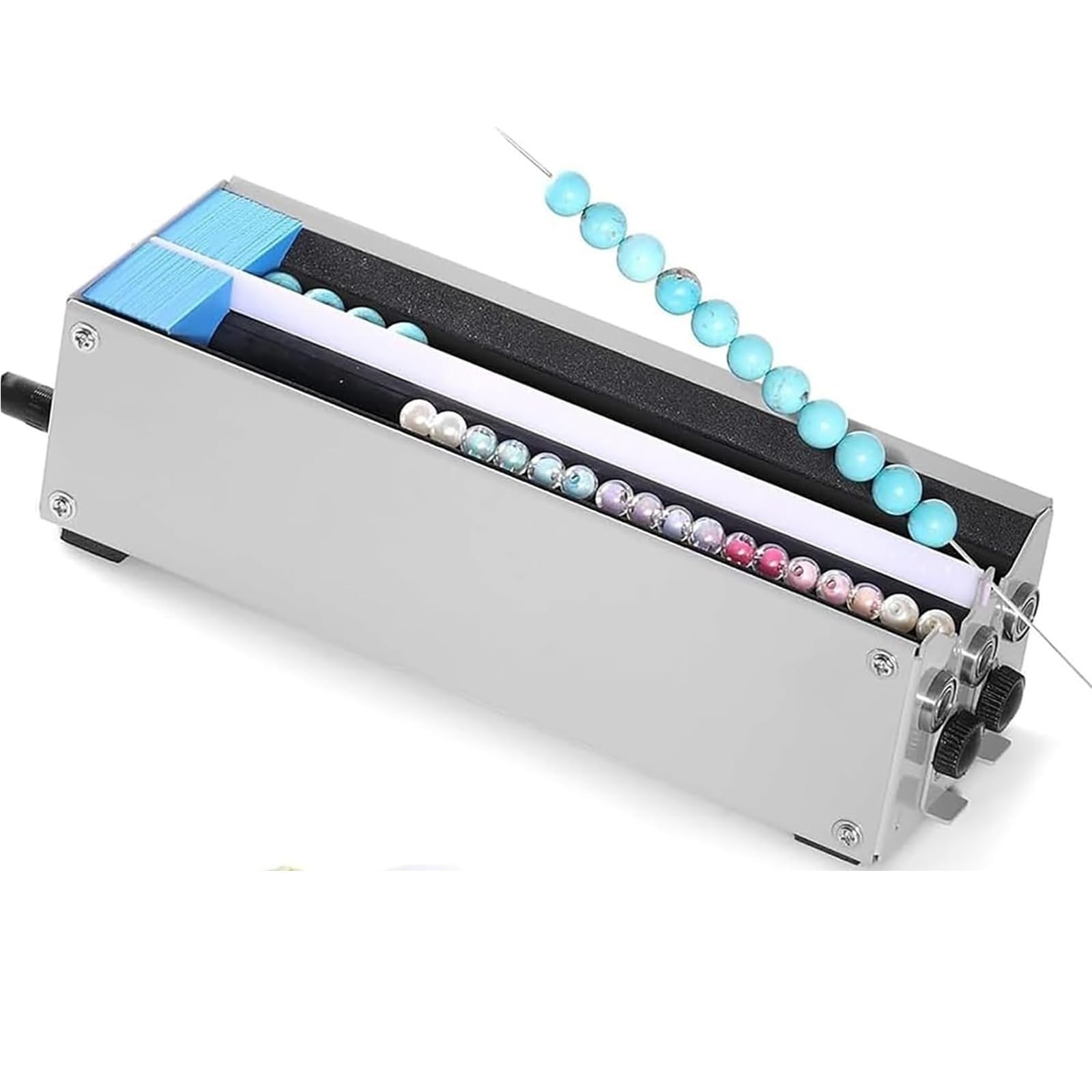 Máquina de enhebrar cuentas, Spinner de cuentas eléctrico | Girador de cuentas semiautomático for pulseras, se adapta a cuentas redondas de 1,5 a 17 mm