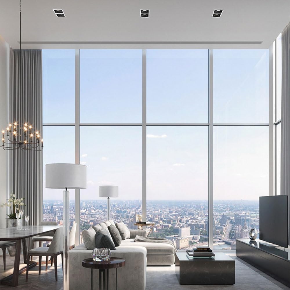 Rectangle Recessed Double Head LED Downlight Honeycomb Mesh COB Ceiling Lamps Spot Lights Indoor Lighting Baffle Trim Square Grille Lights Recessed LED Downlight