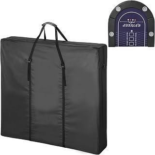 Heavy-Duty Poker Table Carrying Bag – Water-Resistant 84" Oval Folding Table Storage Case with Padded Handles, Portable Travel Bag for Home, Garage & Outdoor Use