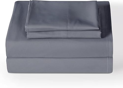 Miniatura 2 de VISI-ONE BLC - Juego de sábanas de tamaño King color gris oscuro, ropa de cama egipcia de microfibra cepillada, sábana de enfriamiento extra suave,