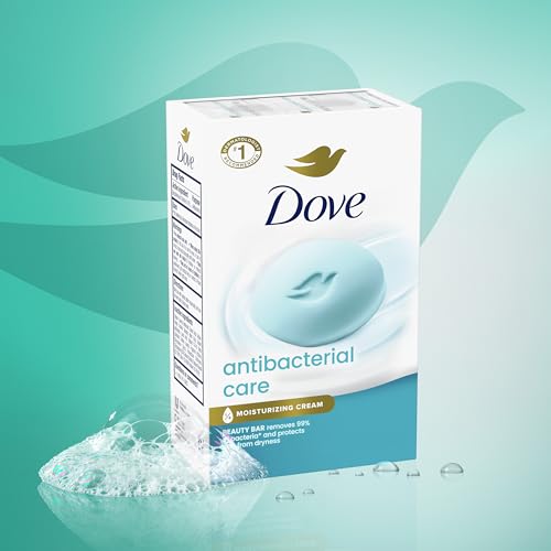 Dove Beauty Bar Soap Antibacterial Care 6 Count For Clean, Moisturized Skin, Removes Bacteria 3.75 oz - Image 5