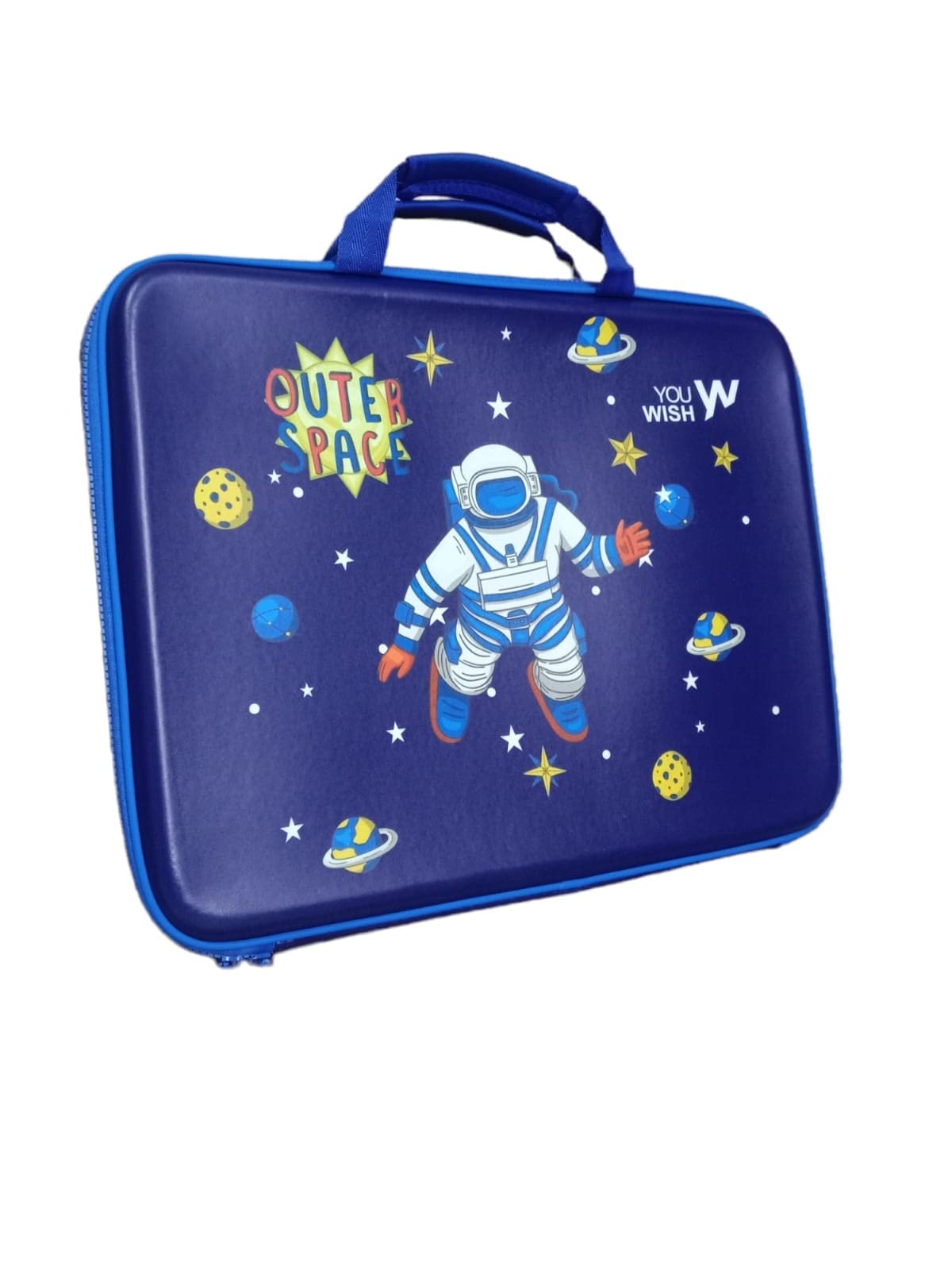 TEMSON Hard Canvas Pencil Case - Multipurpose Zipper Stylish Cartoon Print Large Capacity Pencil Case,Hard Canvas Multipurpose Zipper Pencil Case, Pen & Pencil Pouch Bag Case (C1 - Space(Blue)) (B0BG2N6WJ2) Amazon Price History, Amazon Price Tracker