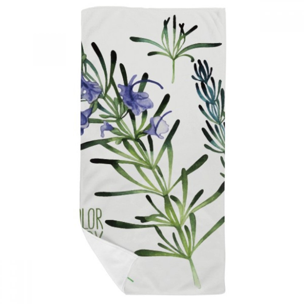 Serviette de bain violet lavande aquarelle douce débarbouillette 35x70cm