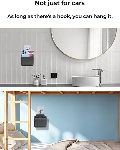 Miniatura 4 de Bolsa Organizadora para Rejilla de Ventilación de Coche con Soporte para Gafas de Sol, Montaje en Vehículo, Soporte para Teléfono, Organizador con