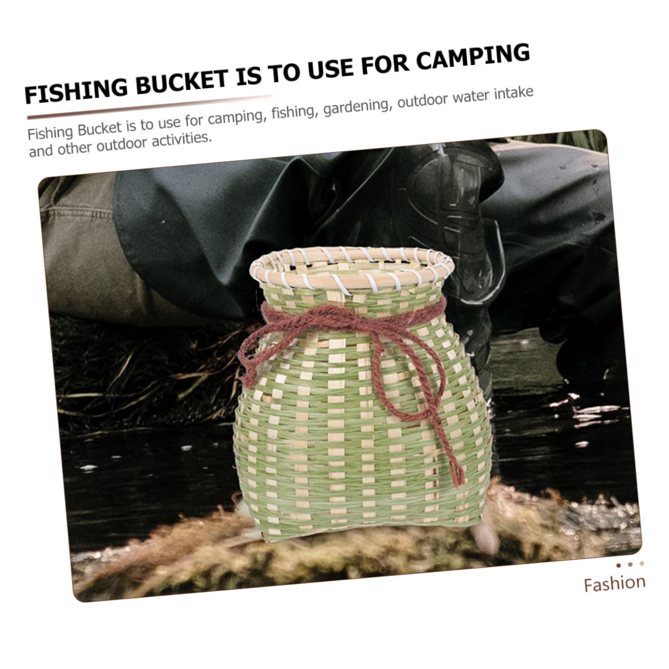 Kisangel Fischkorb Bausätze Angelwerkzeug Fischhalter Salzwasser-angelköder-Set Angelrutenhalter Bausatz Zum Herstellen Von Angelködern Netz Spule Zubehör Für Aquarien Tasche Bambus