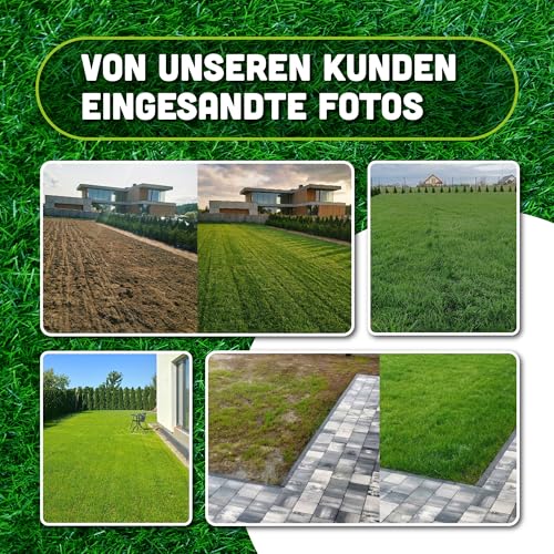 Rasensamen 1 kg Turbo schnellkeimend für 40m² - Universal Grassamen für jeden Garten - Rasensaat für sattgrünen - Samen ideal für Neuansaat und Nachsaat - Robust Gras - Rasen Frühjahr
