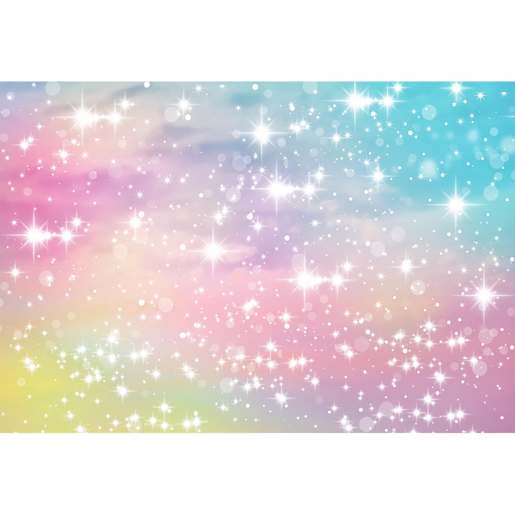 Avezano Toile de Fond Nuage Arc-en-Ciel pour Anniversaire, Paillettes Dorées, Étoiles Blanches, Princesse, Fête Prénatale, Décoration (2,4 x 1,8 m Avezano Toile de Fond Nuage Arc-en-Ciel pour Anniversaire, Paillettes Dorées, Étoiles Blanches, Princesse, Fête Prénatale, Décoration (2,4 x 1,8 m