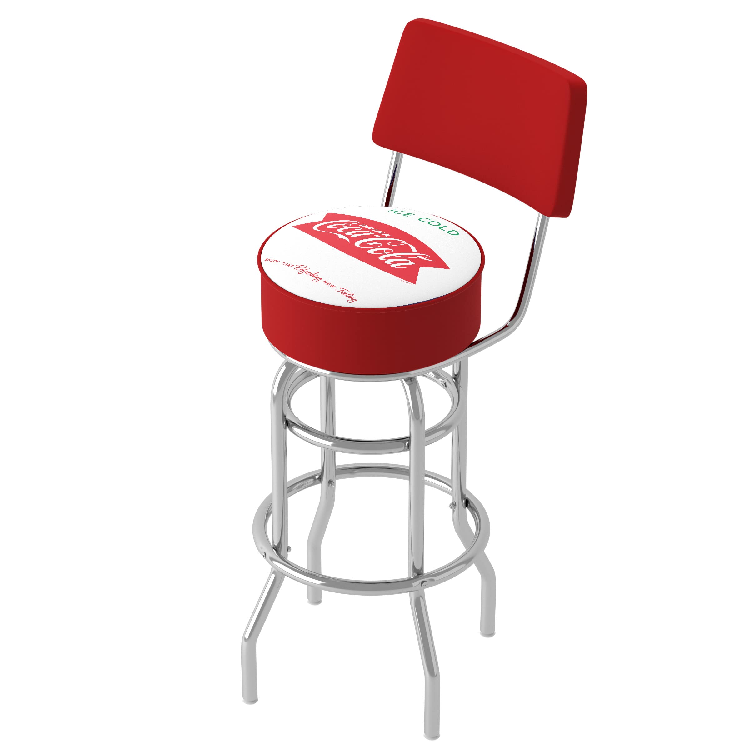 Amazon.com: Trademark Global Coca-Cola Barstool with Backrest, 41