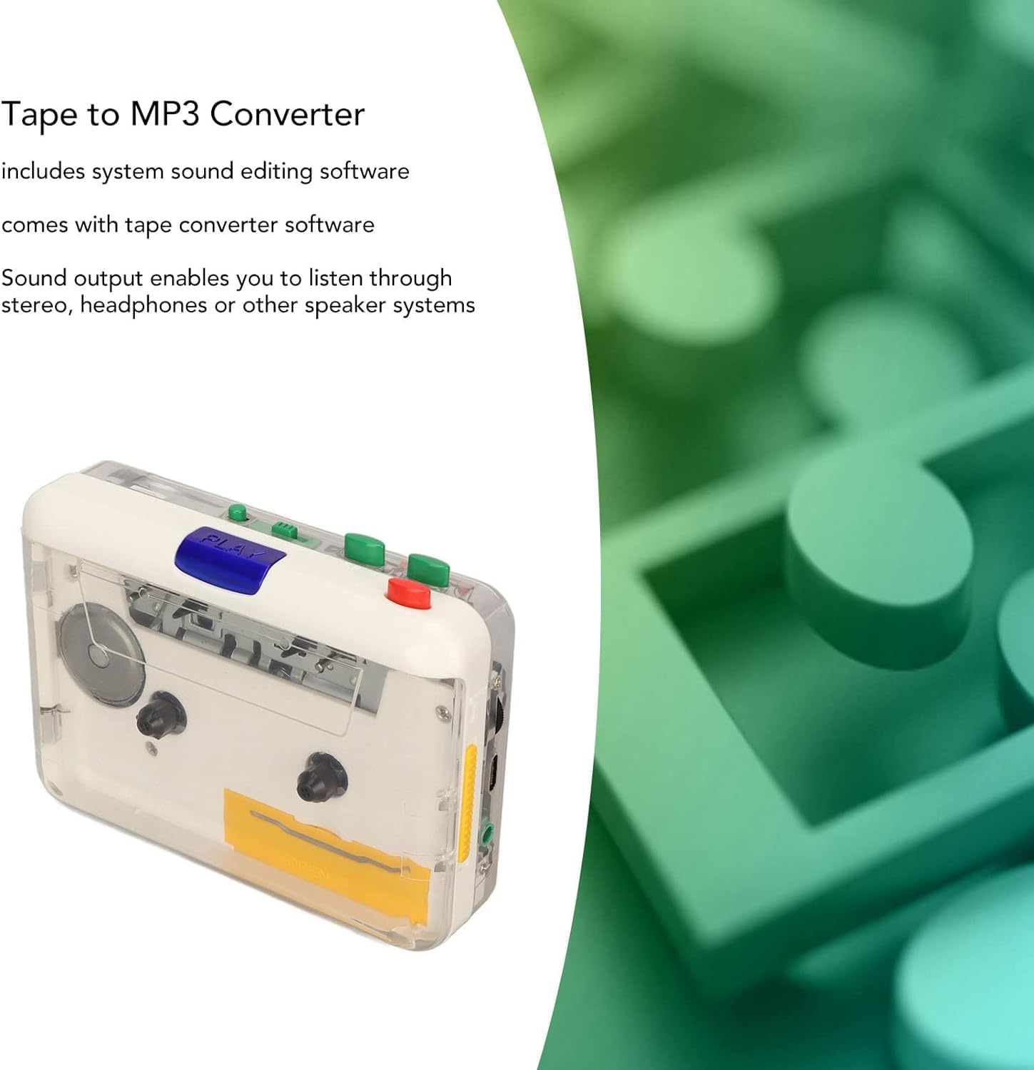 Lettore K7 Cassette Portatile Convertitore MP3 per PC