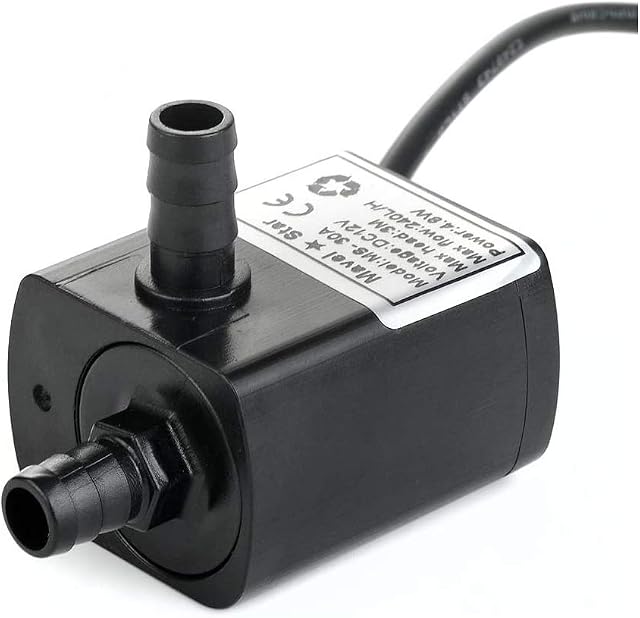 12v Dc Small Water Pump, 63 GPH Mini Submersible Pump for Pc Water Cooling, Small Water Fountain, Water Fall, Aquarium, Pet drinking System, Irrigation System and Other Water Circulation Applications