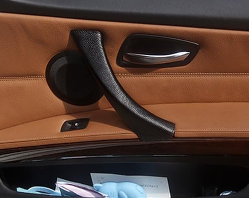 Miniatura 2 de Apto para BMW 3 Serise E90 E91 Manija de puerta interior de piel Accesorios negro