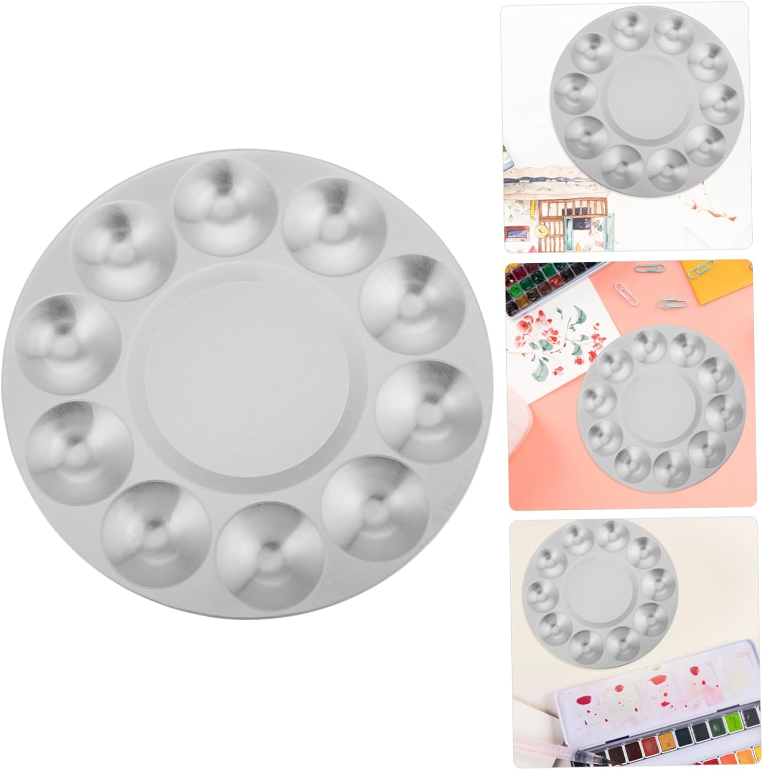 DOITOOL Convenient Paint Palette for Watercolor Mixing and Oil Painting Practical Color Mixing Tray Lightweight and Portable Design for Hobby Model Coloring Projects