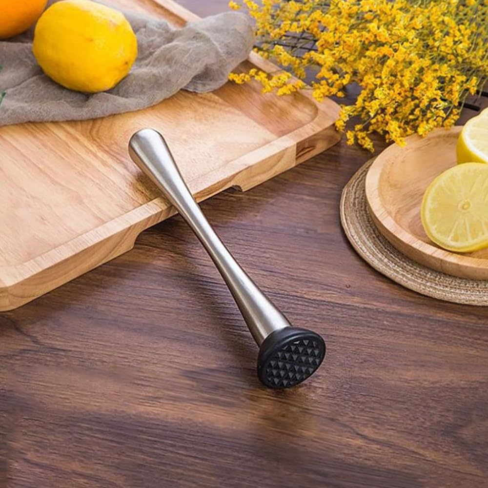 Zerodis Pilon à Cocktail Professionnel Acier Inoxydable, Bâton Swizzle Mojito Masher Mélangeur