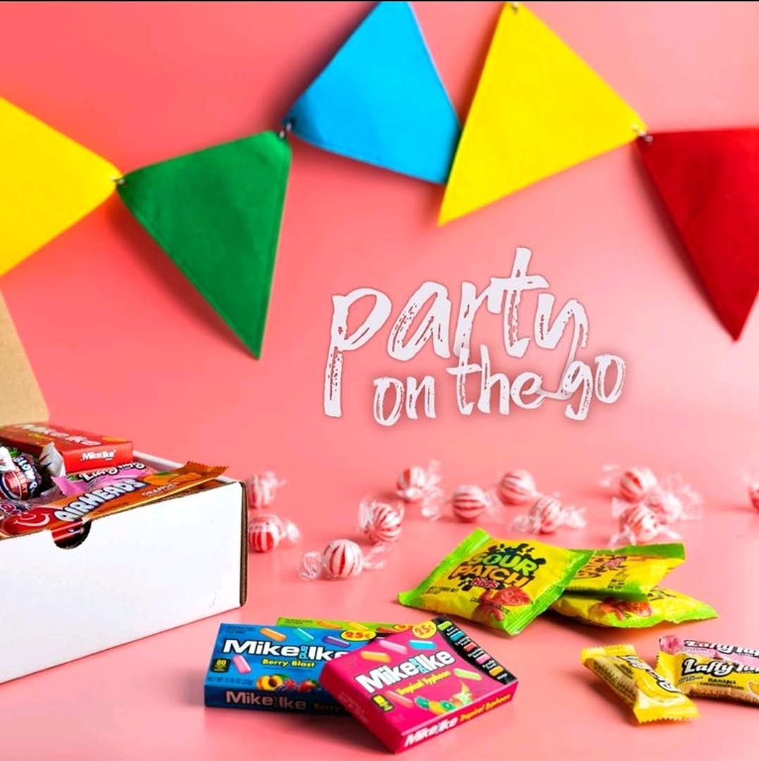 Assorted Candy Box Mix Variety Pack (60 Count Plus) Bite, Fun, And Full Size, Care Package, Gummies, Lollipops, Sour Patch, Valentine's Day, Bulk for Loot Bags, Stocking Stuffer, Piñata Candy, Party Treats, Individually Wrapped, Sweet Gifting : Grocery & Gourmet Food