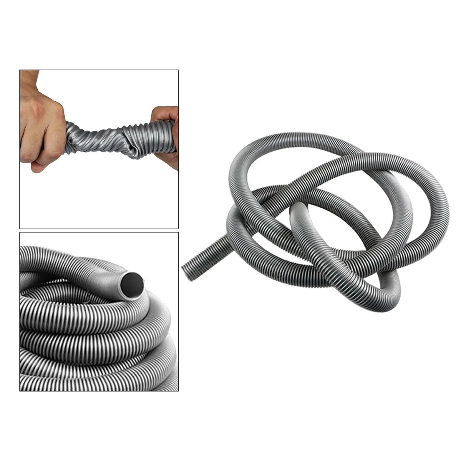 3M 4M 5M Extra Langer Staubsaugerschlauch 32MM Staubsaugerteile(Gray 4m)