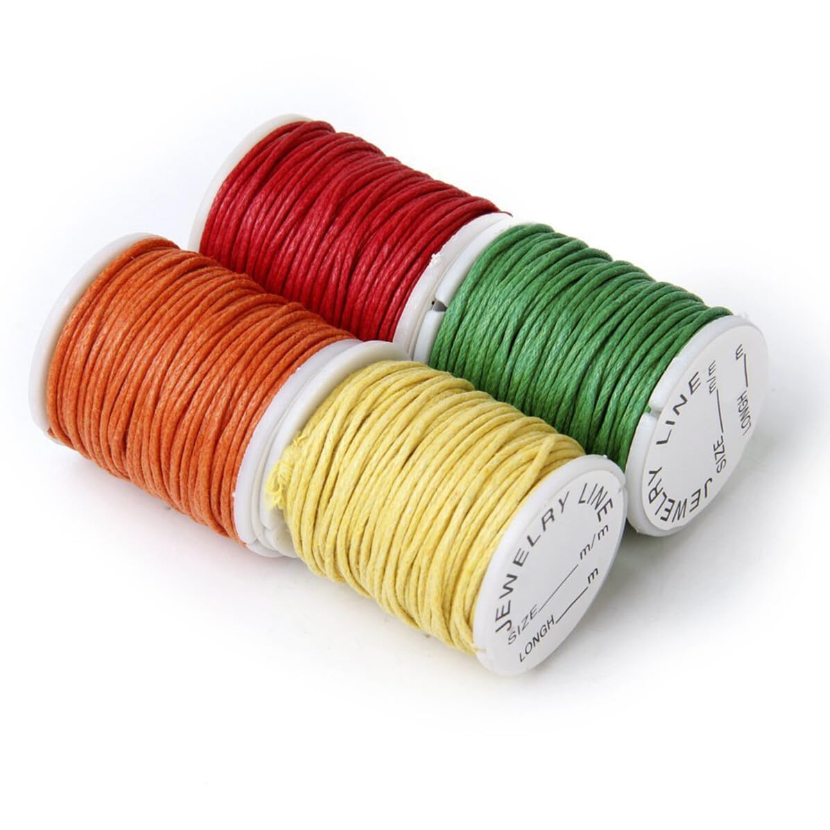 Homoyoyo 10 rollos Cuerda Encerada de Nylon para Manualidades de Hilo Resistente para Macramé Pulseras y Collares de Joyería Artesanal Color Aleatorio Color Aleatorio