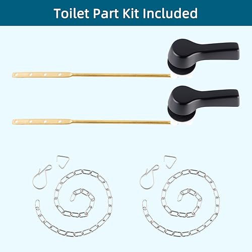 Miniatura 2 de Hygie Rinse Juego de 2 piezas de repuesto para manija de inodoro de montaje frontal compatible con American StandardMansfieldGlacier BayGerber,