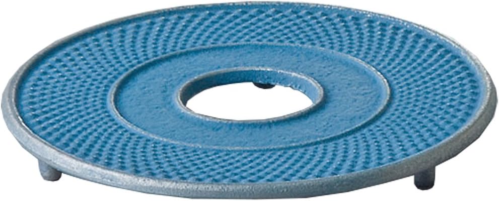 World Create 15213 Pot Mat, Made in Japan, Japanese Tableware, Silver, Sky Blue, Approx. 5.5 inches (14 cm)