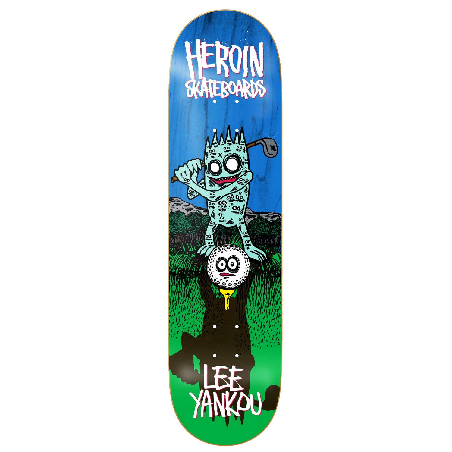 Amazon.com : Heroin Skateboard Deck Lee Yankou Golf Imp (Assorted