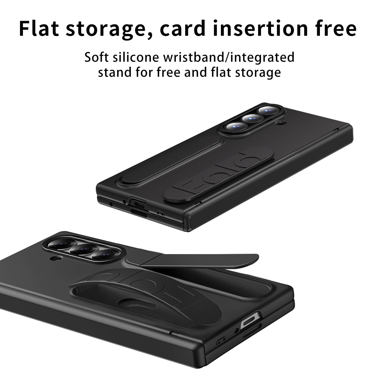 Etui do Samsung Galaxy Z Fold 8 Ultra z uchwytem na nadgarstek i etui na karty, zintegrowany zawias, ekran i obiektyw odporny na wstrząsy.