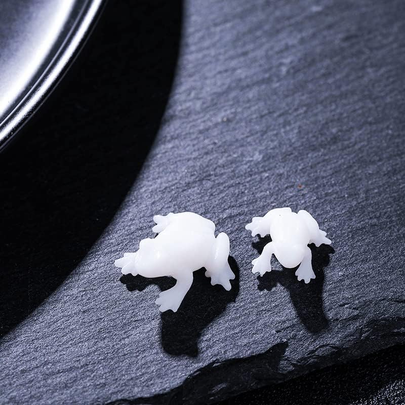 Miniatura 2 de Yalulu 15 piezas de relleno de resina de rana 3D, hecho a mano de plástico para animales pequeños, suministros de fabricación de joyas para arte